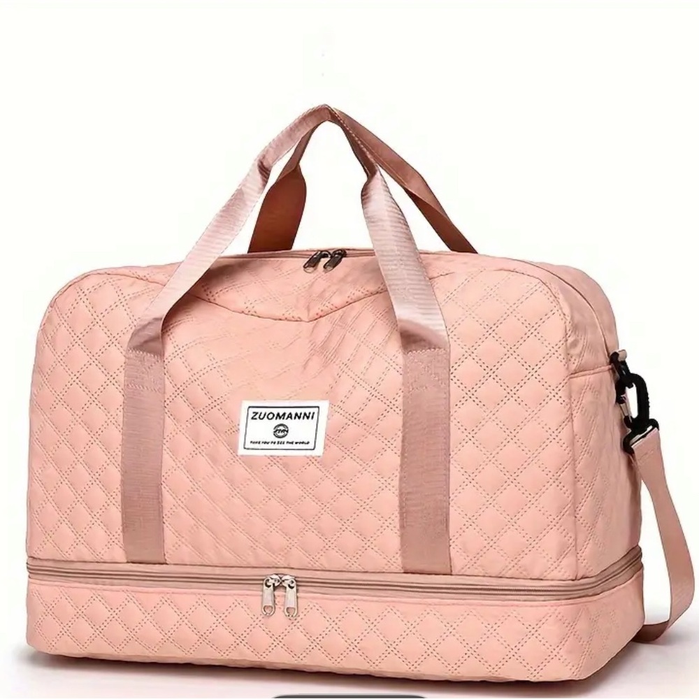 Pink Quilted Travel Bag